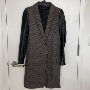 Zara wool and leather coat